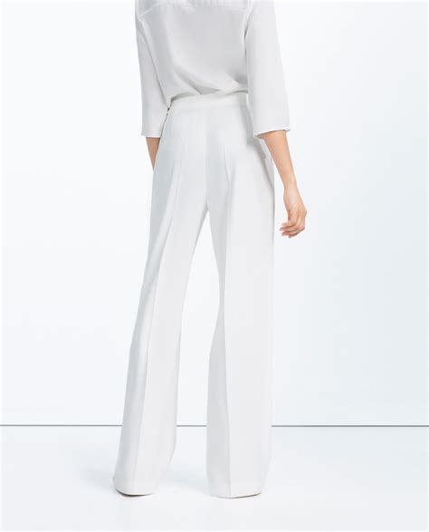 white trousers Zara